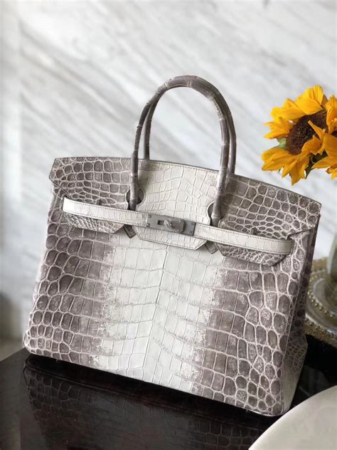 hermes birkin himalayan crocodile.